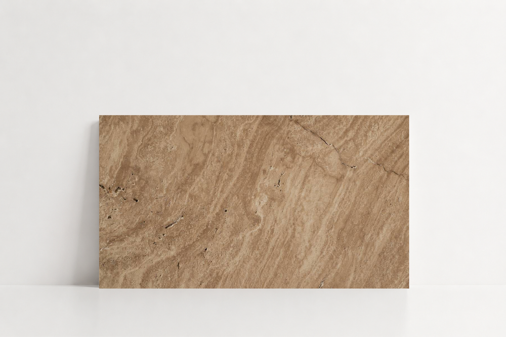 TILE SERPENTINE HAMMERED TRAVERTINE 12" x 24" x 3/4 CROSS CUT