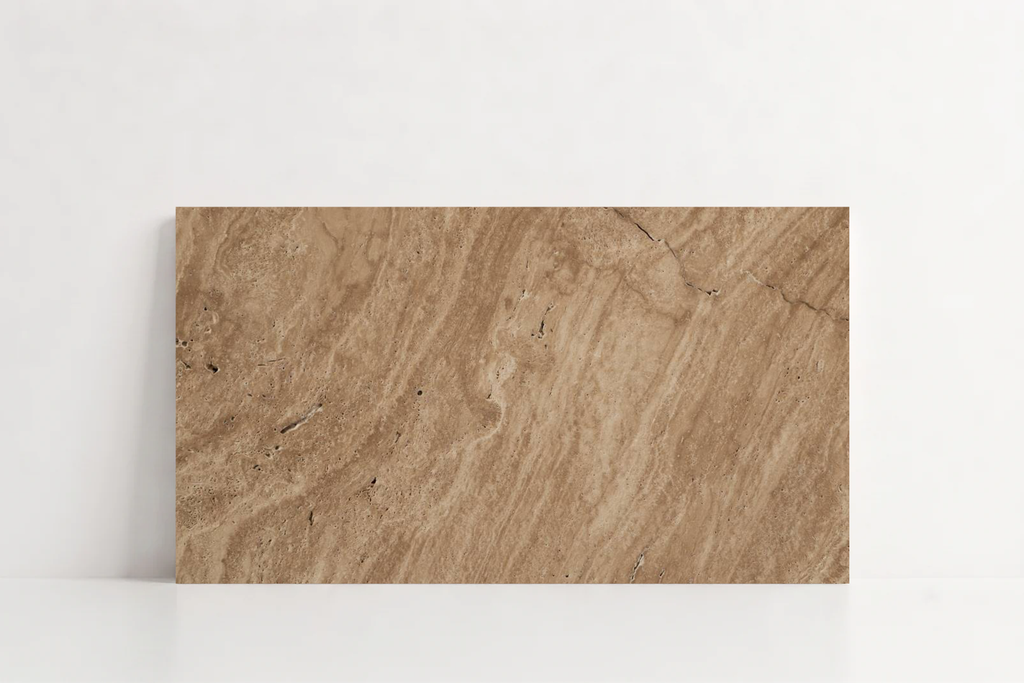 TILE SERPENTINE HAMMERED TRAVERTINE 18" X 36" X 3/4" CROSS CUT