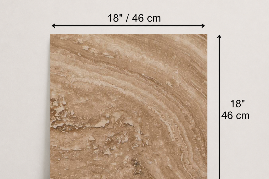 TILE SERPENTINE LEATHER TRAVERTINE 18" x 18" x 3/4 CROSS CUT