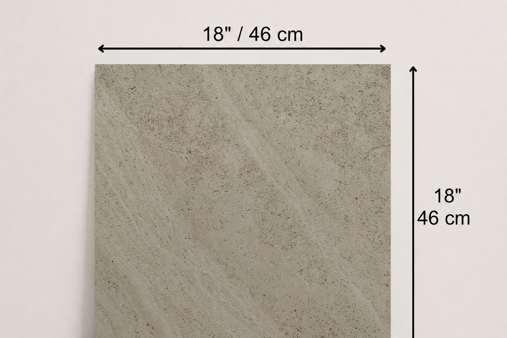 TILE SERPENTINE SANDBLASTED TRAVERTINE 18" x 18" x 3/4 CROSS CUT