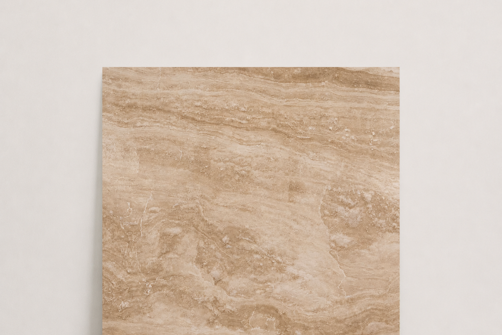 TILE SERPENTINE POLISHED TRAVERTINE 18" x 18" x 3/4 CROSS CUT