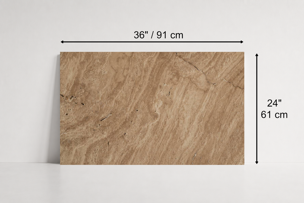 TILE SERPENTINE HAMMERED TRAVERTINE 24" x 36" x 3/4 CROSS CUT