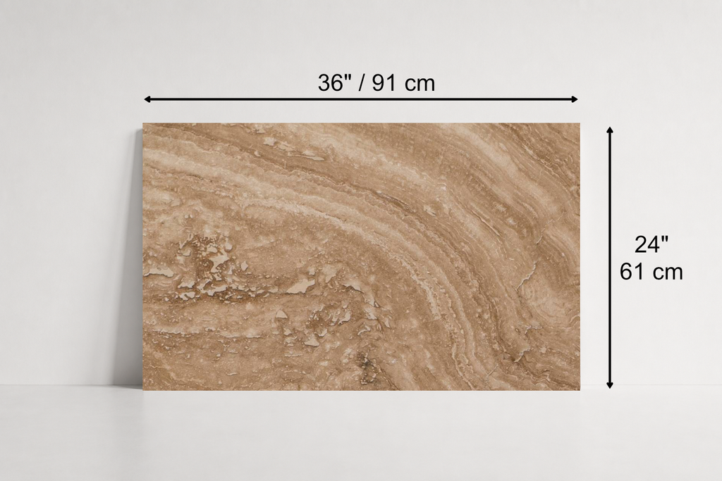 TILE SERPENTINE LEATHER TRAVERTINE 24" x 36" x 3/4 CROSS CUT
