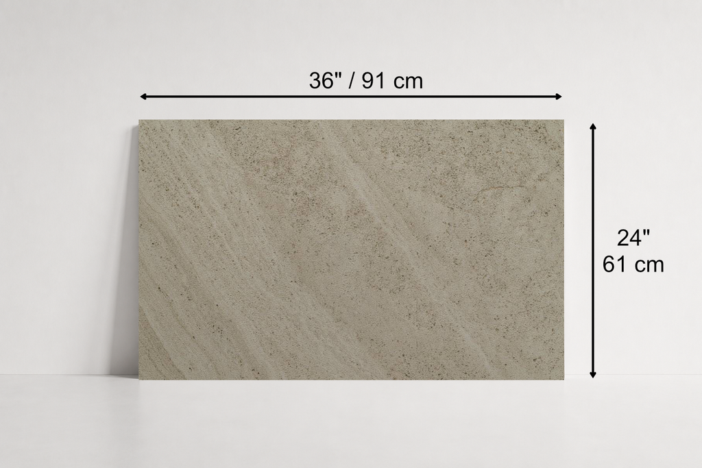 TILE SERPENTINE SANDBLASTED TRAVERTINE 24" x 36" x 3/4 CROSS CUT
