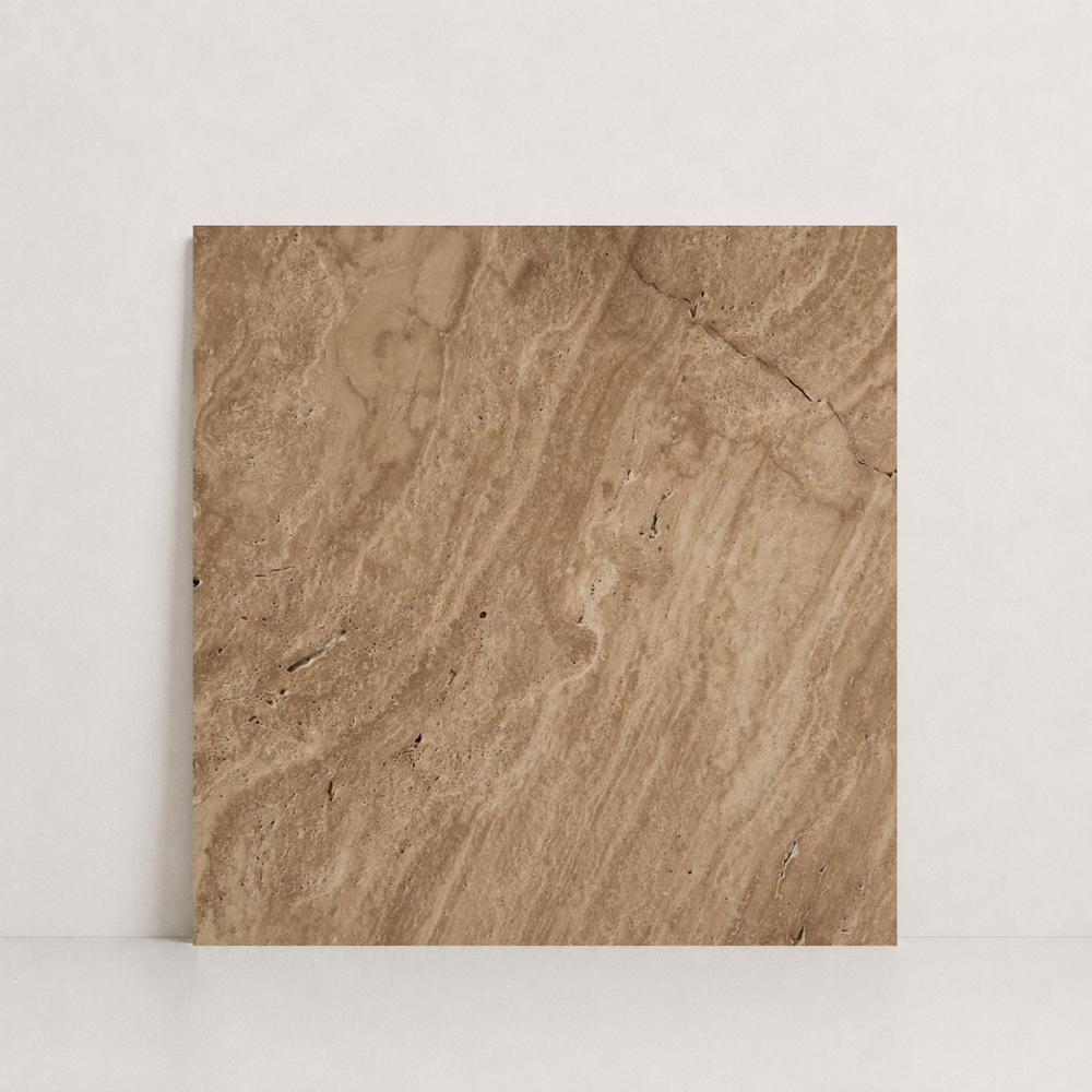 TILE SERPENTINE HAMMERED TRAVERTINE 36" x 36" x 3/4 CROSS CUT