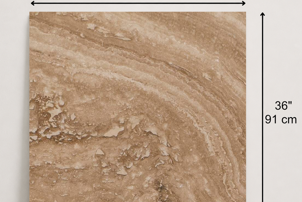 TILE SERPENTINE LEATHER TRAVERTINE 36" x 36" x 3/4 CROSS CUT