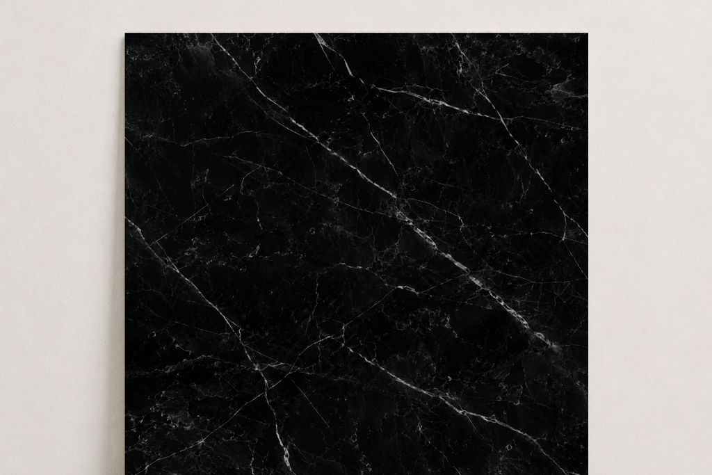 TILE BLACK POLISHED MARBLE 36" x 36" x 3/4" VEIN CUT