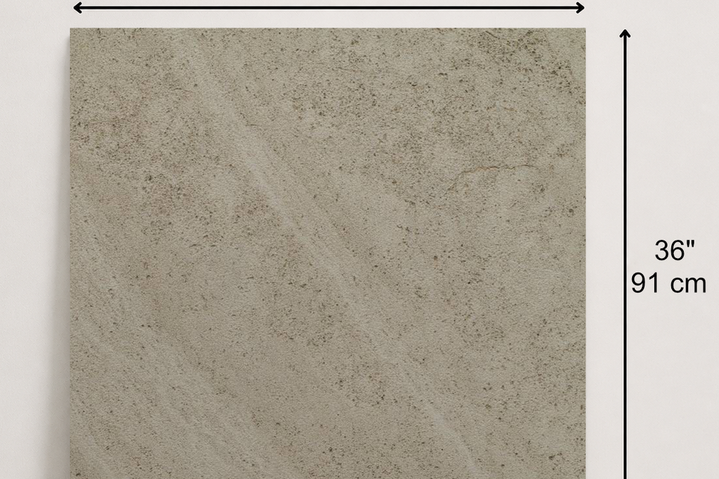 TILE SERPENTINE SANDBLASTED TRAVERTINE 36" x 36" x 3/4 CROSS CUT