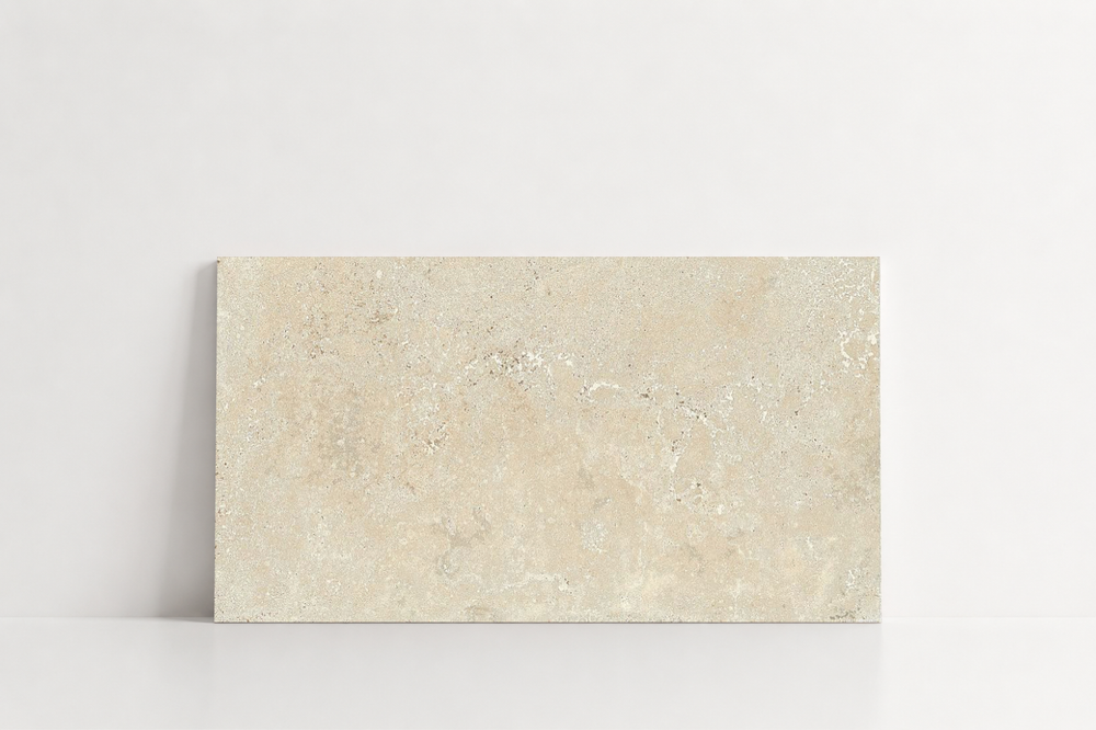 TILE BEIGE HAMMERED TRAVERTINE 12" x 24" x 3/8 CROSS CUT