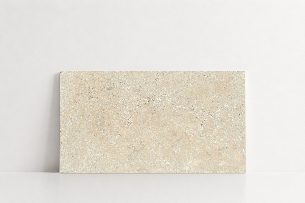 PAVERS BEIGE HAMMERED TRAVERTINE 12" X 24" X 1 1/4" CROSS CUT
