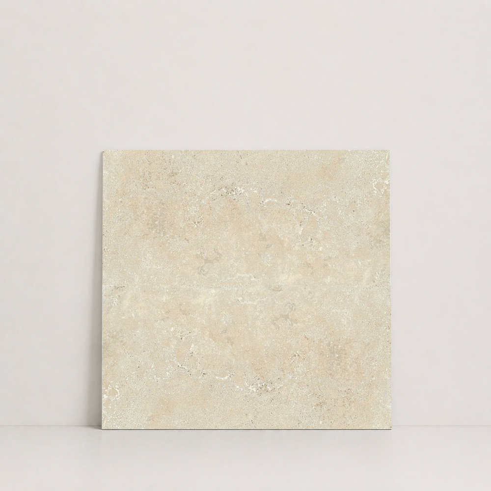 TILE BEIGE HAMMERED TRAVERTINE 18" x 18" x 3/4 CROSS CUT