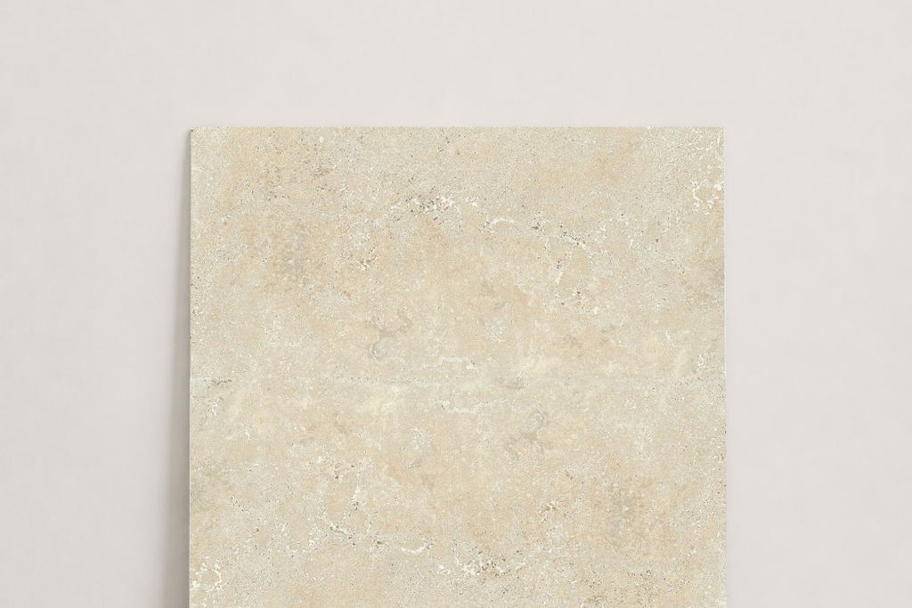 TILE BEIGE HAMMERED TRAVERTINE 18" x 18" x 3/8 CROSS CUT