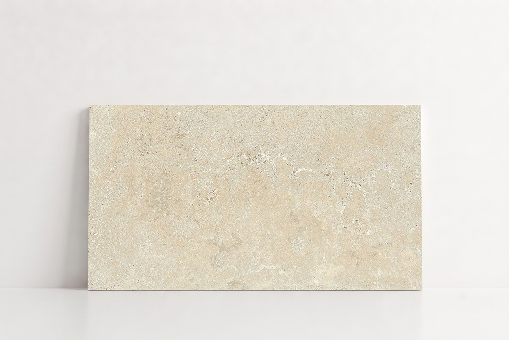 TILE BEIGE HAMMERED TRAVERTINE 18" x 36" x 3/4 CROSS CUT