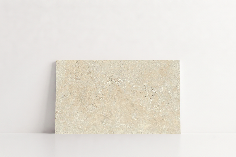 PAVERS BEIGE HAMMERED TRAVERTINE 6" X 12" X 1 1/4" CROSS CUT