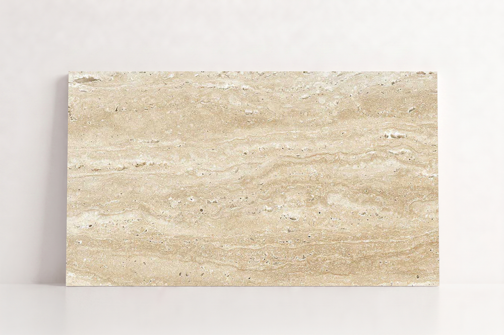 TILE BEIGE HAMMERED TRAVERTINE 36" x 48" x 3/4 VEIN CUT