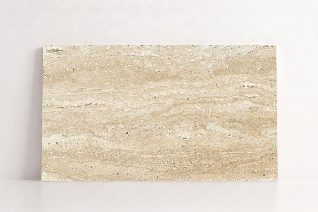 TILE BEIGE HAMMERED TRAVERTINE 36" x 48" x 3/4 VEIN CUT