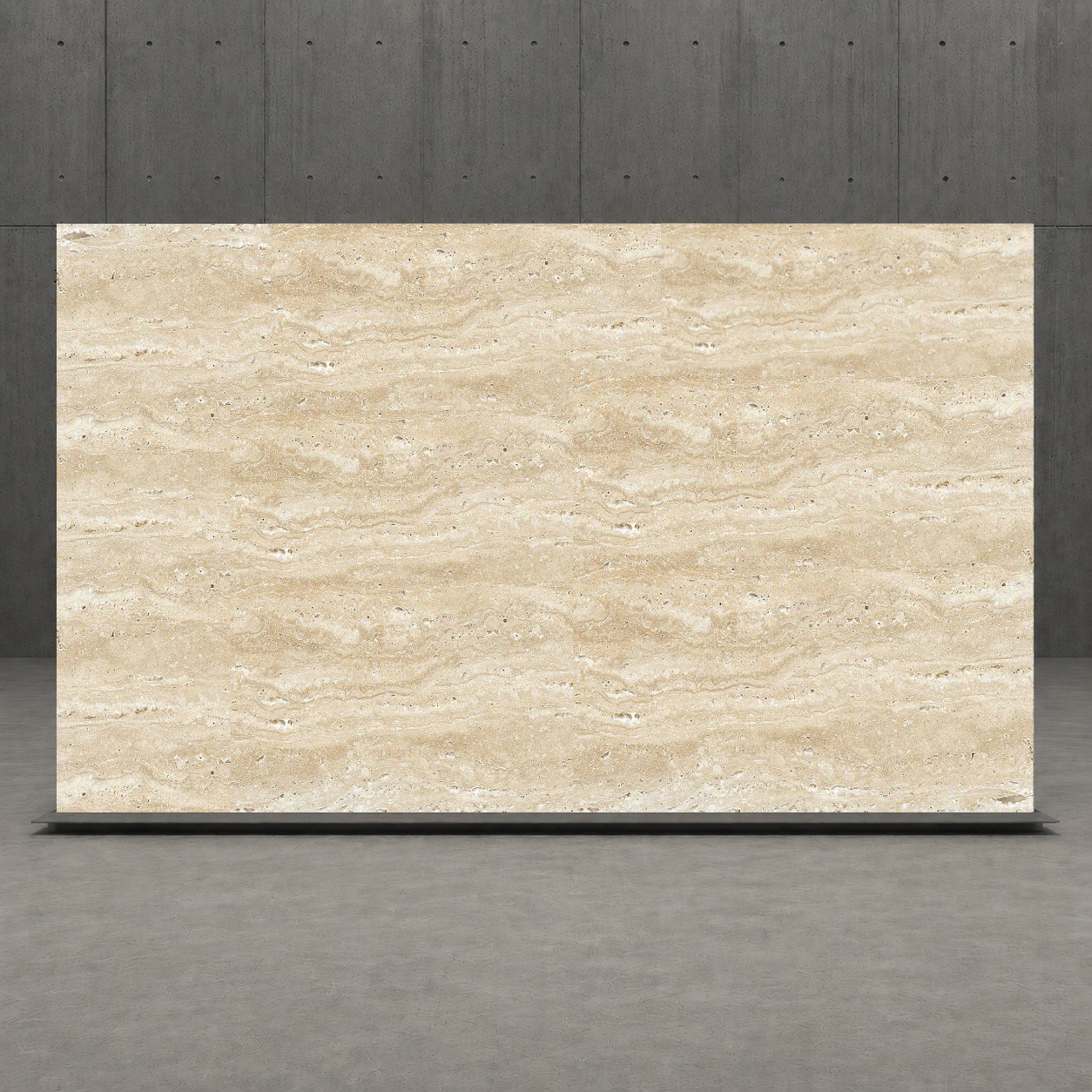 SLAB BEIGE HAMMERED TRAVERTINE 71" x 100" x 3/4" VEIN CUT