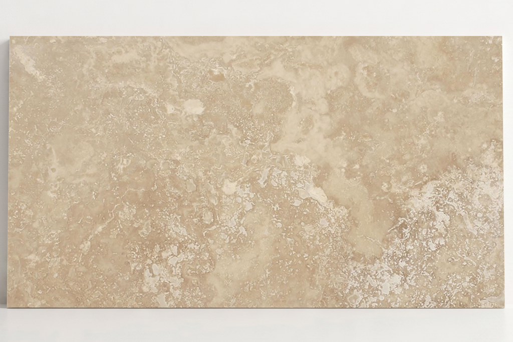 TILE BEIGE HONED TRAVERTINE 18" x 36" x 3/4 CROSS CUT