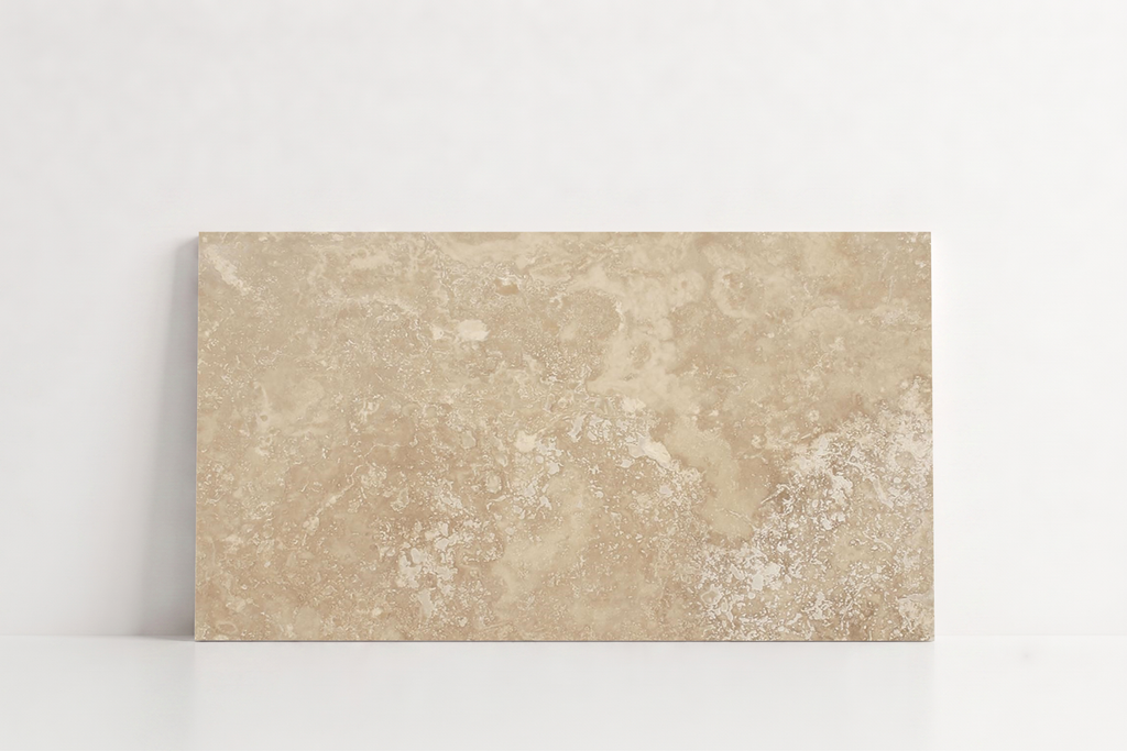 TILE BEIGE HONED TRAVERTINE 24" x 48" x 3/4 CROSS CUT