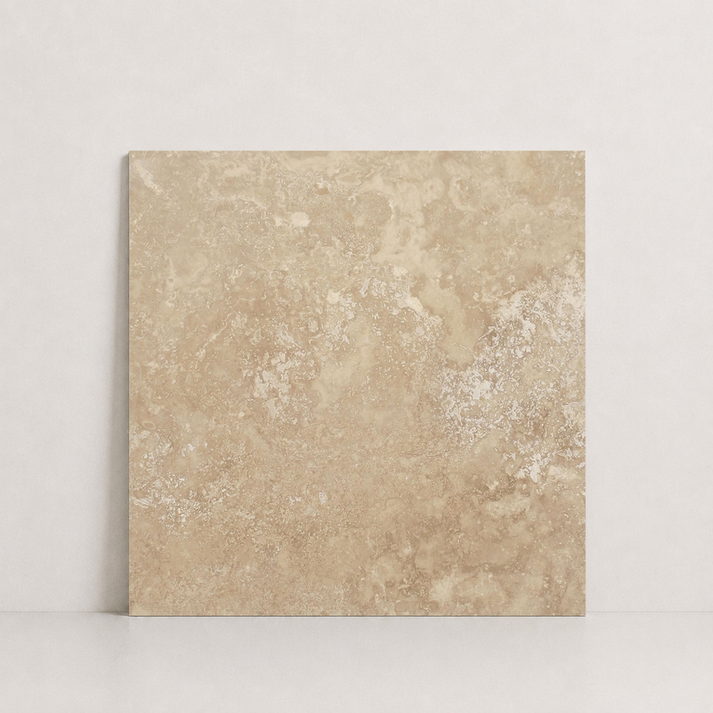 TILE BEIGE HONED TRAVERTINE 36" x 36" x 3/4 CROSS CUT