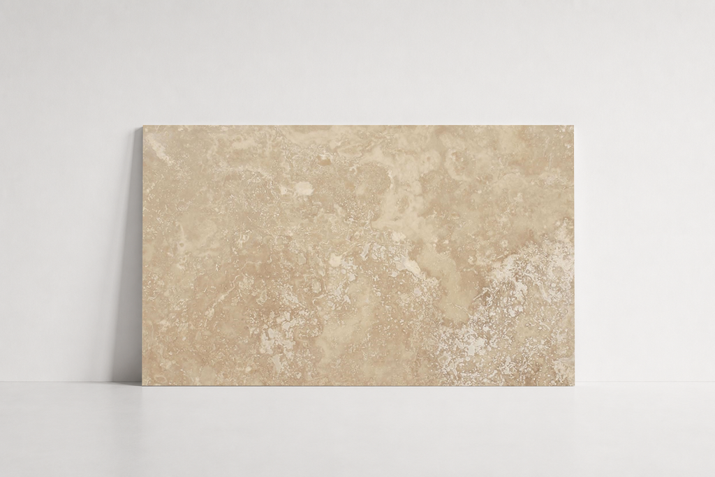 TILE BEIGE HONED TRAVERTINE 36" x 48" x 3/4 CROSS CUT