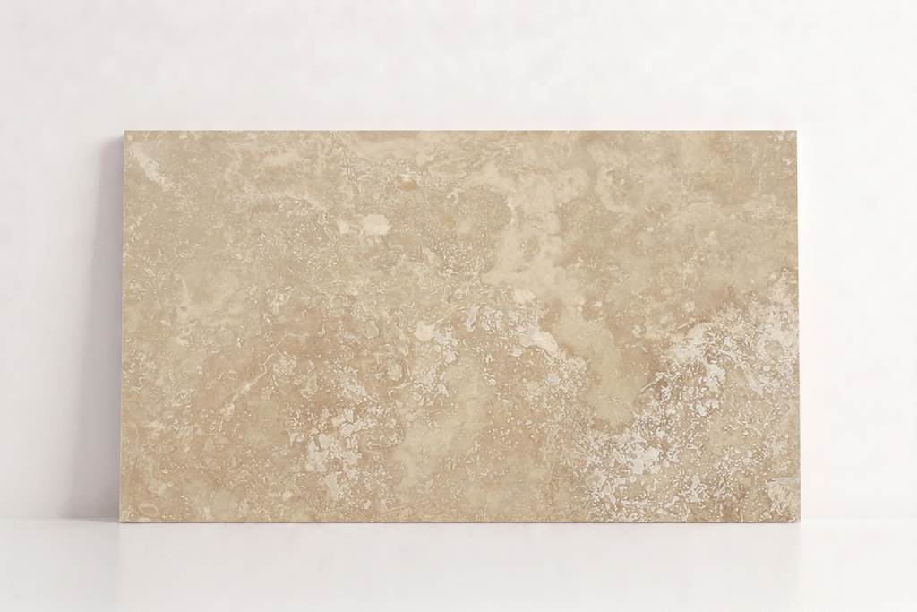 TILE BEIGE HONED TRAVERTINE 36" x 48" x 3/4 CROSS CUT