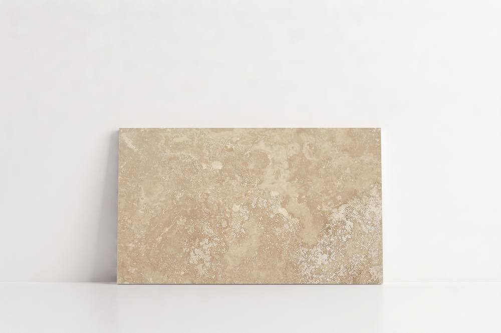 PAVERS BEIGE HONED TRAVERTINE 6" X 12" X 1 1/4" CROSS CUT