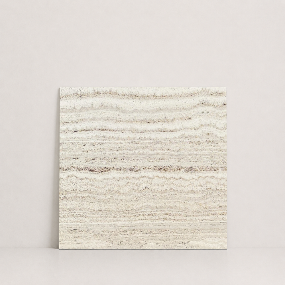 TILE BEIGE HONED TRAVERTINE 18" x 18" x 3/4 VEIN CUT