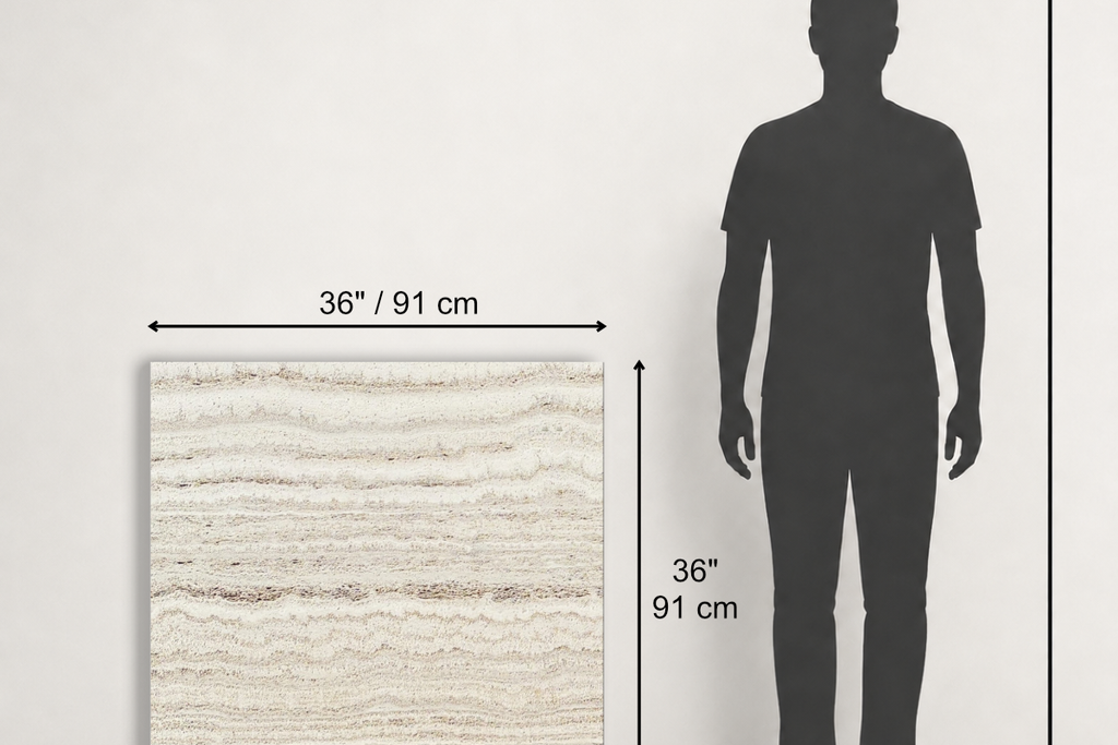 TILE BEIGE HONED TRAVERTINE 36" x 36" x 3/4 VEIN CUT