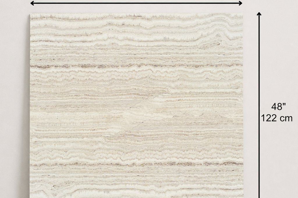 TILE BEIGE HONED TRAVERTINE 48" x 48" x 3/4 VEIN CUT