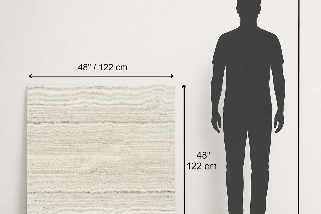 TILE BEIGE HONED TRAVERTINE 48" x 48" x 3/4 VEIN CUT
