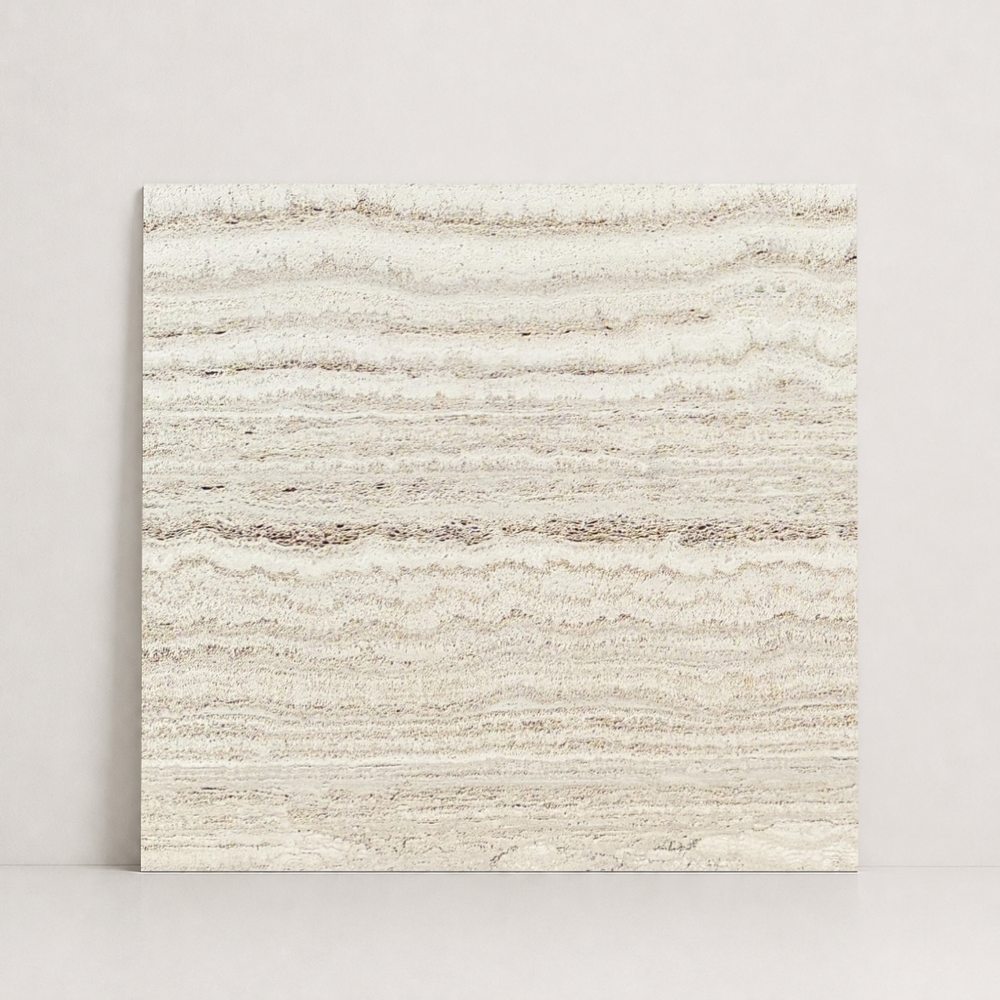 TILE BEIGE HONED TRAVERTINE 48" x 48" x 3/4 VEIN CUT