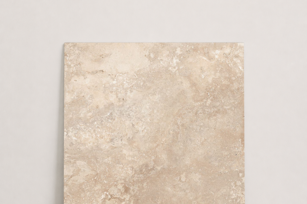 TILE BEIGE LEATHER TRAVERTINE 18" x 18" x 3/4 CROSS CUT