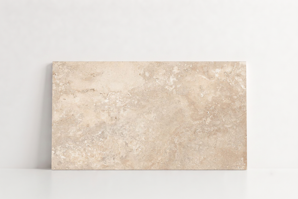 TILE BEIGE LEATHER TRAVERTINE 24" x 48" x 3/4 CROSS CUT
