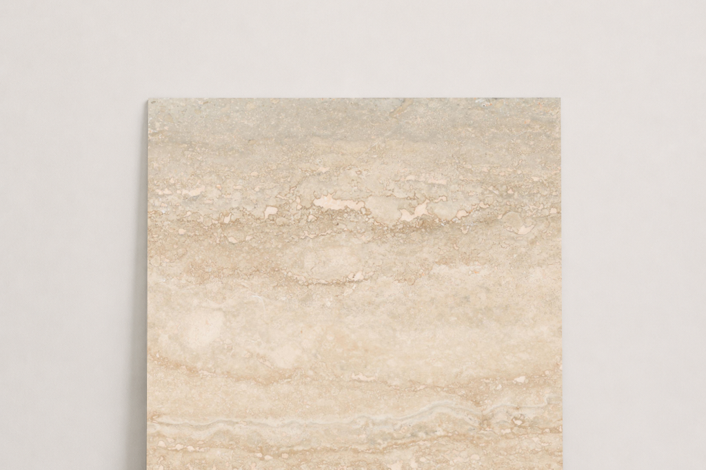 TILE BEIGE LEATHER TRAVERTINE 18" x 18" x 3/8 VEIN CUT