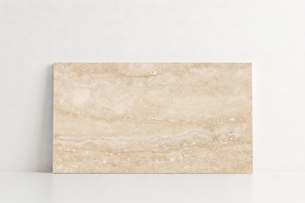 TILE BEIGE LEATHER TRAVERTINE 18" x 36" x 3/4 VEIN CUT