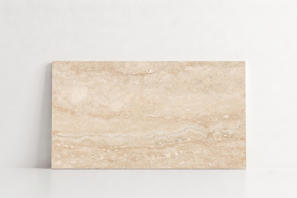 TILE BEIGE LEATHER TRAVERTINE 24" x 48" x 3/4 VEIN CUT
