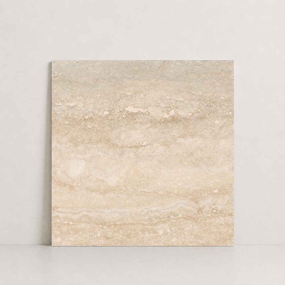 TILE BEIGE LEATHER TRAVERTINE 36" x 36" x 3/4 VEIN CUT