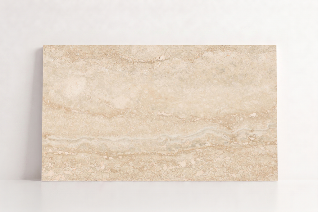 TILE BEIGE LEATHER TRAVERTINE 36" x 48" x 3/4 VEIN CUT