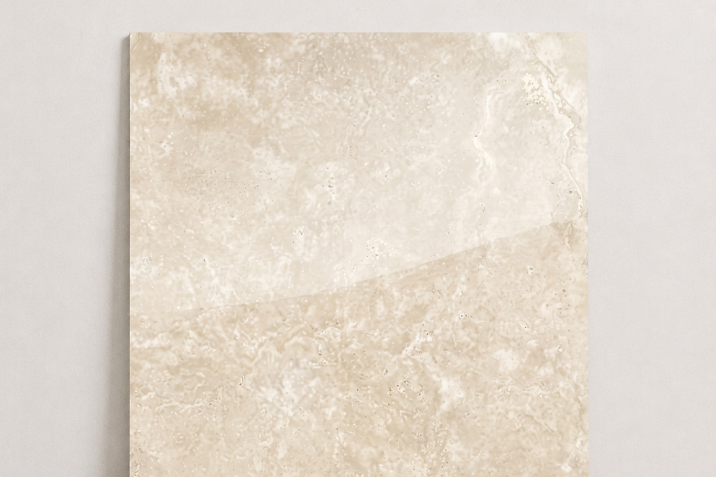 TILE BEIGE POLISHED TRAVERTINE 36" x 36" x 3/4 CROSS CUT