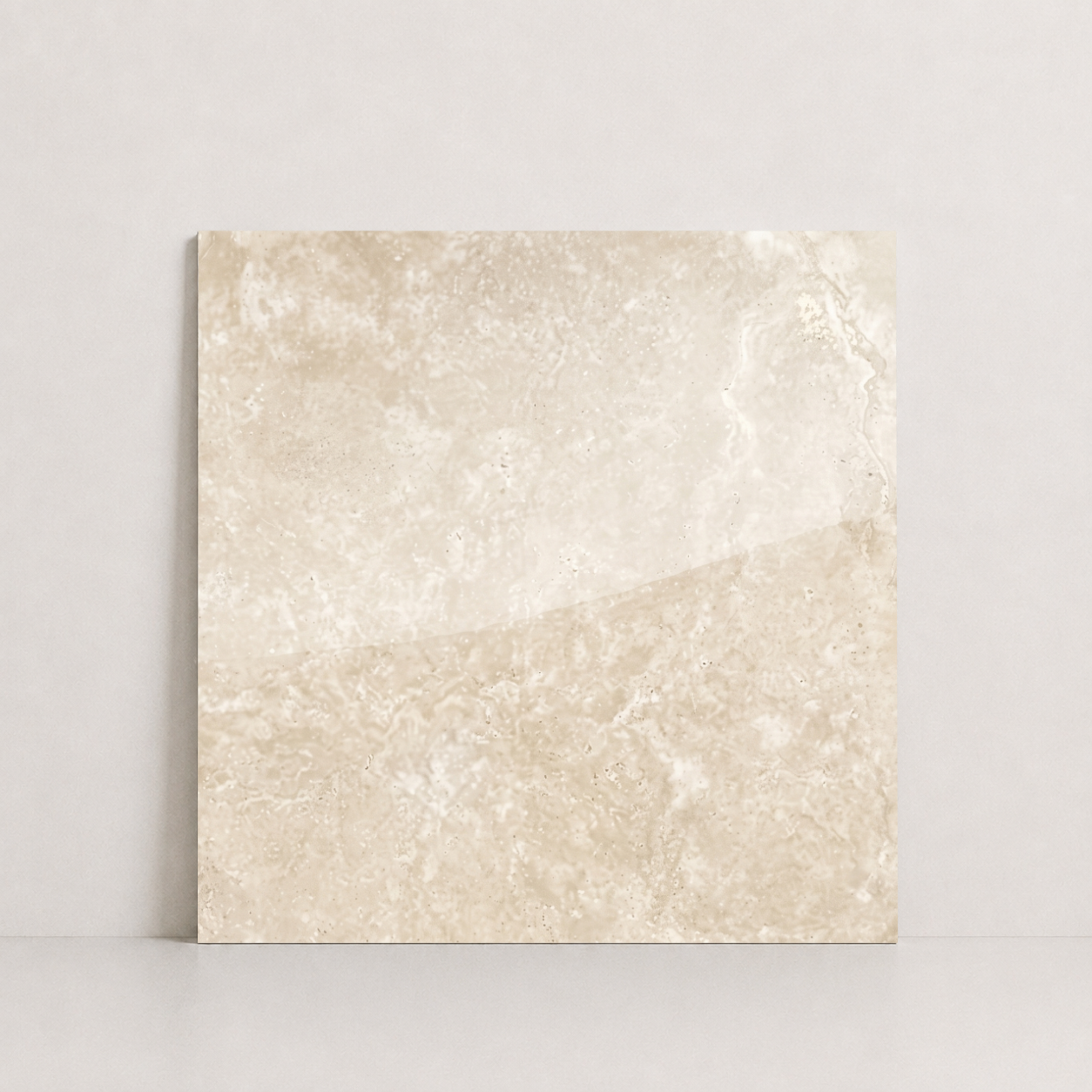 TILE BEIGE POLISHED TRAVERTINE 36" x 36" x 3/4 CROSS CUT