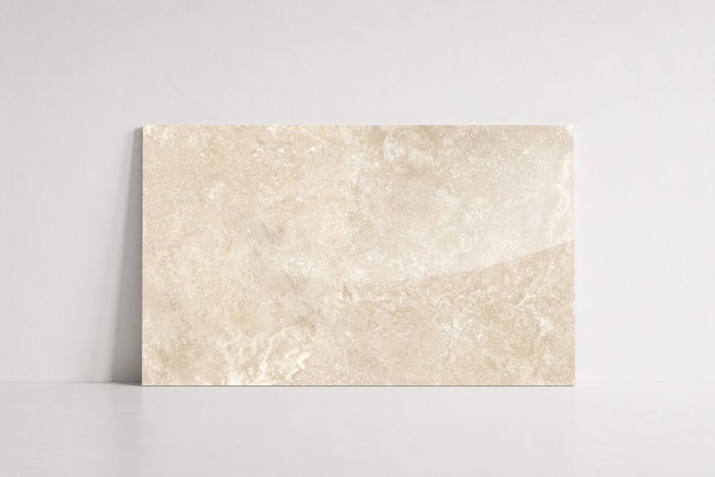TILE BEIGE POLISHED TRAVERTINE 36" x 48" x 3/4 CROSS CUT