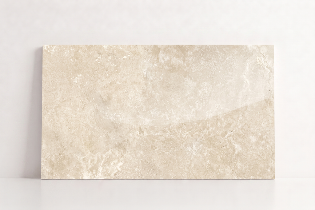 TILE BEIGE POLISHED TRAVERTINE 36" x 48" x 3/4 CROSS CUT