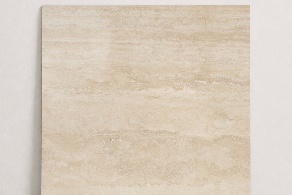 TILE BEIGE POLISHED TRAVERTINE 36" x 36" x 3/4 VEIN CUT