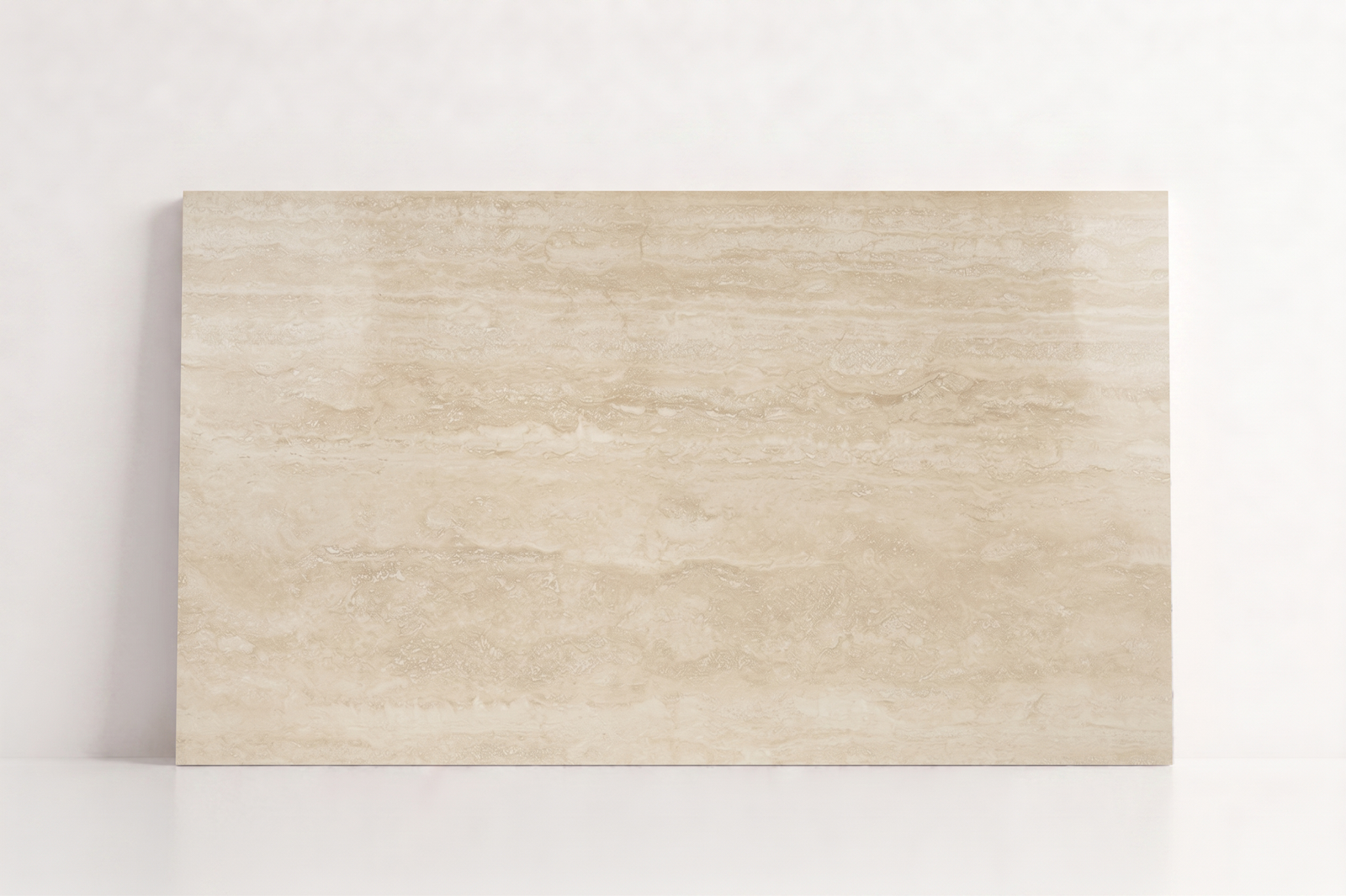 TILE BEIGE POLISHED TRAVERTINE 36" x 48" x 3/4 VEIN CUT