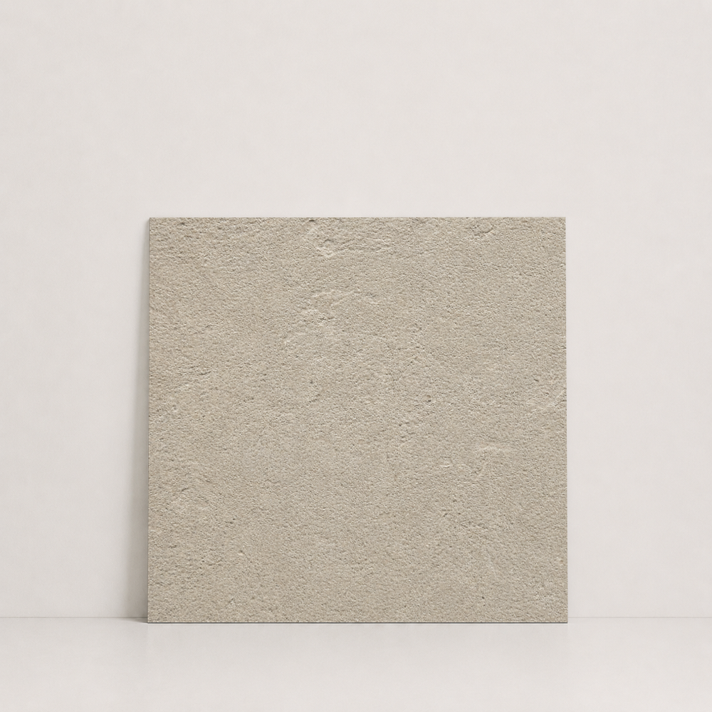 TILE BEIGE SANDBLASTED TRAVERTINE 18" x 18" x 3/4 CROSS CUT