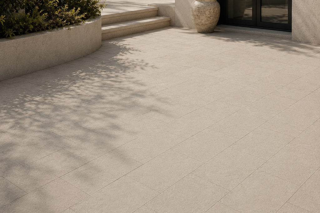 PAVERS BEIGE SANDBLASTED TRAVERTINE 6" X 12" X 1 1/4" CROSS CUT