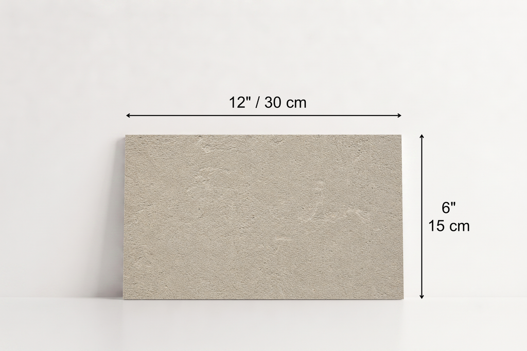 PAVER BEIGE SANDBLASTED TRAVERTINE 6" X 12" X 1 1/4" CROSS CUT