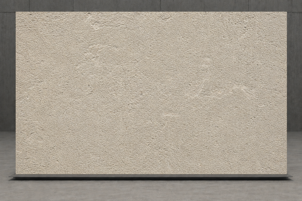 SLAB BEIGE SANDBLASTED TRAVERTINE 71" x 100" x 3/4" CROSS CUT