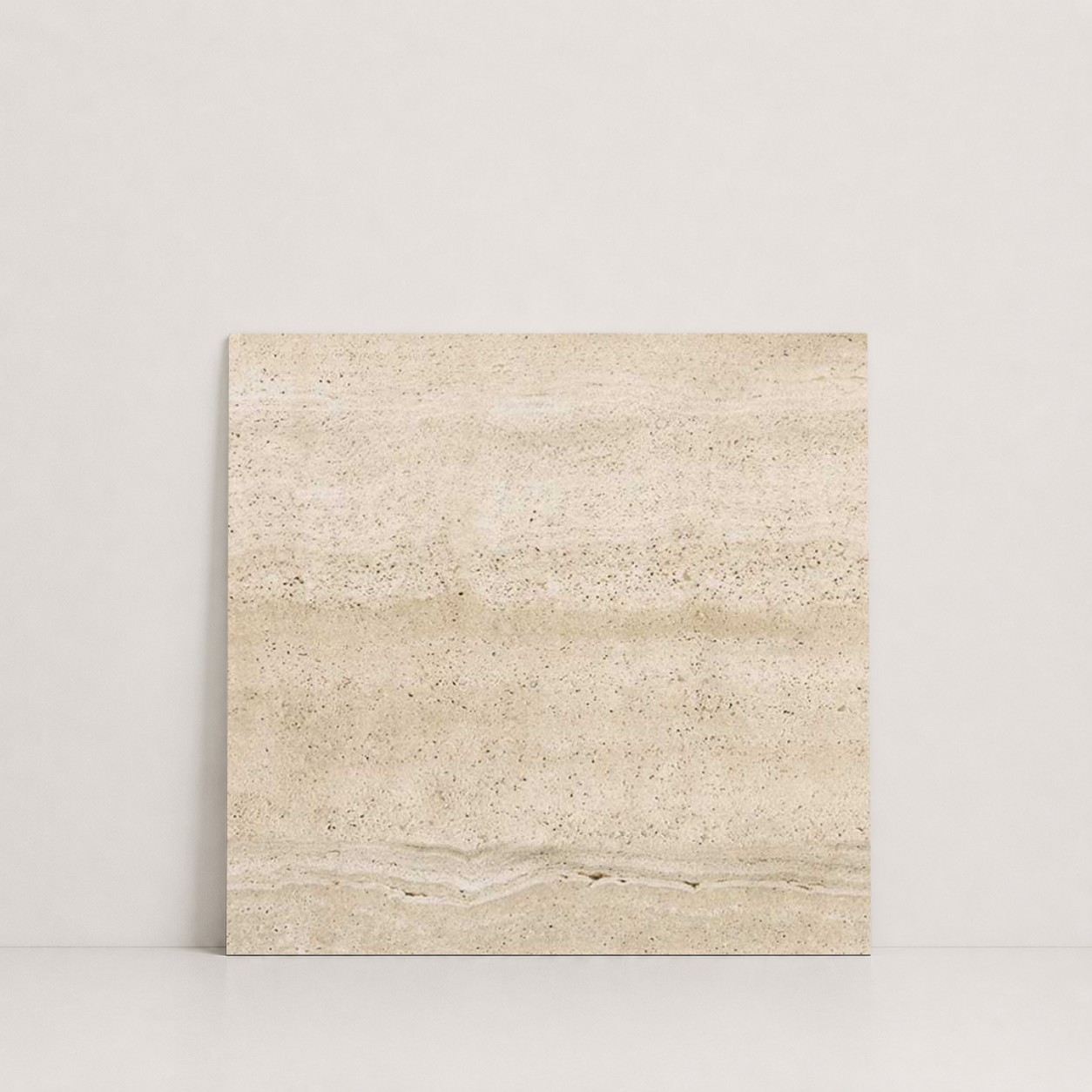 TILE BEIGE SANDBLASTED TRAVERTINE 18" x 18" x 3/4 VEIN CUT